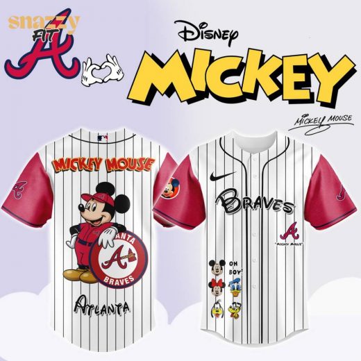 Atlanta Braves Mickey Mouse And Friends Jersey