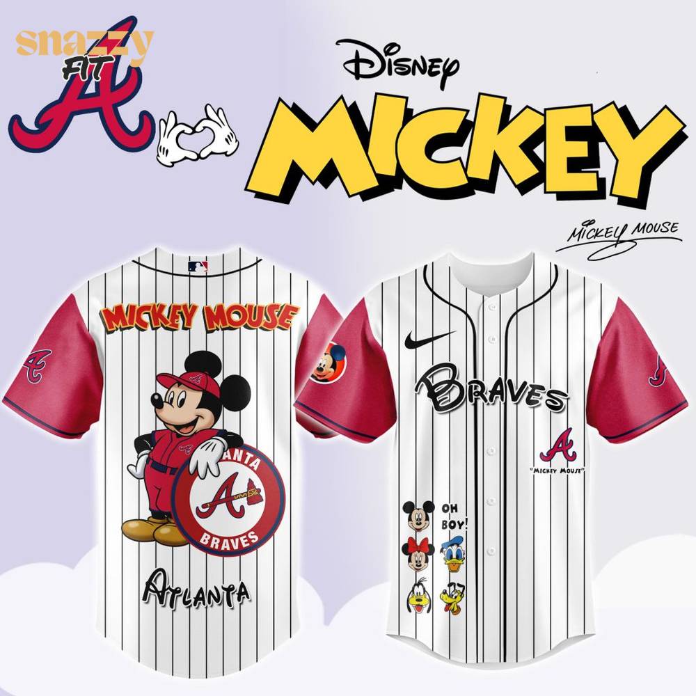 Atlanta Braves Mickey Mouse And Friends Jersey Atlanta Braves Mickey Mouse And Friends Jersey