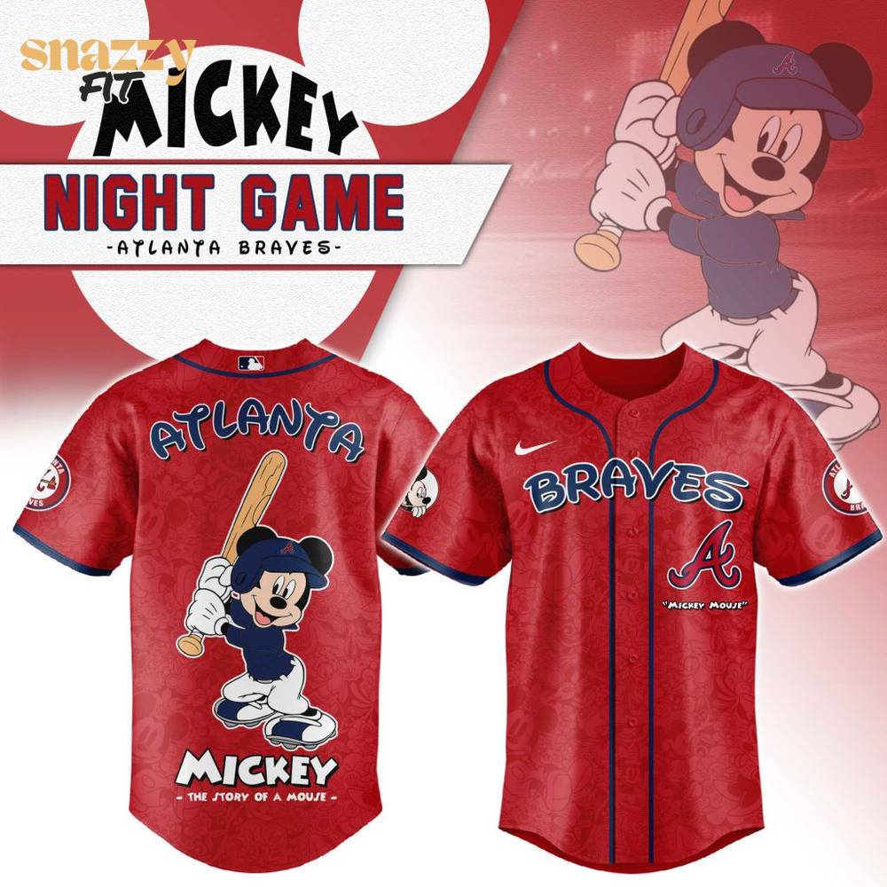 Atlanta Braves Mickey Mouse Jersey Atlanta Braves Mickey Mouse Jersey