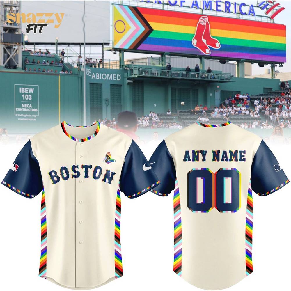 Boston Red Sox Special New Pride Logo Jersey Custom Name Boston Red Sox Special New Pride Logo Jersey Custom Name