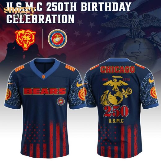Chicago Bears US U.S.M.C 250th Birthday Limited Edition Jersey