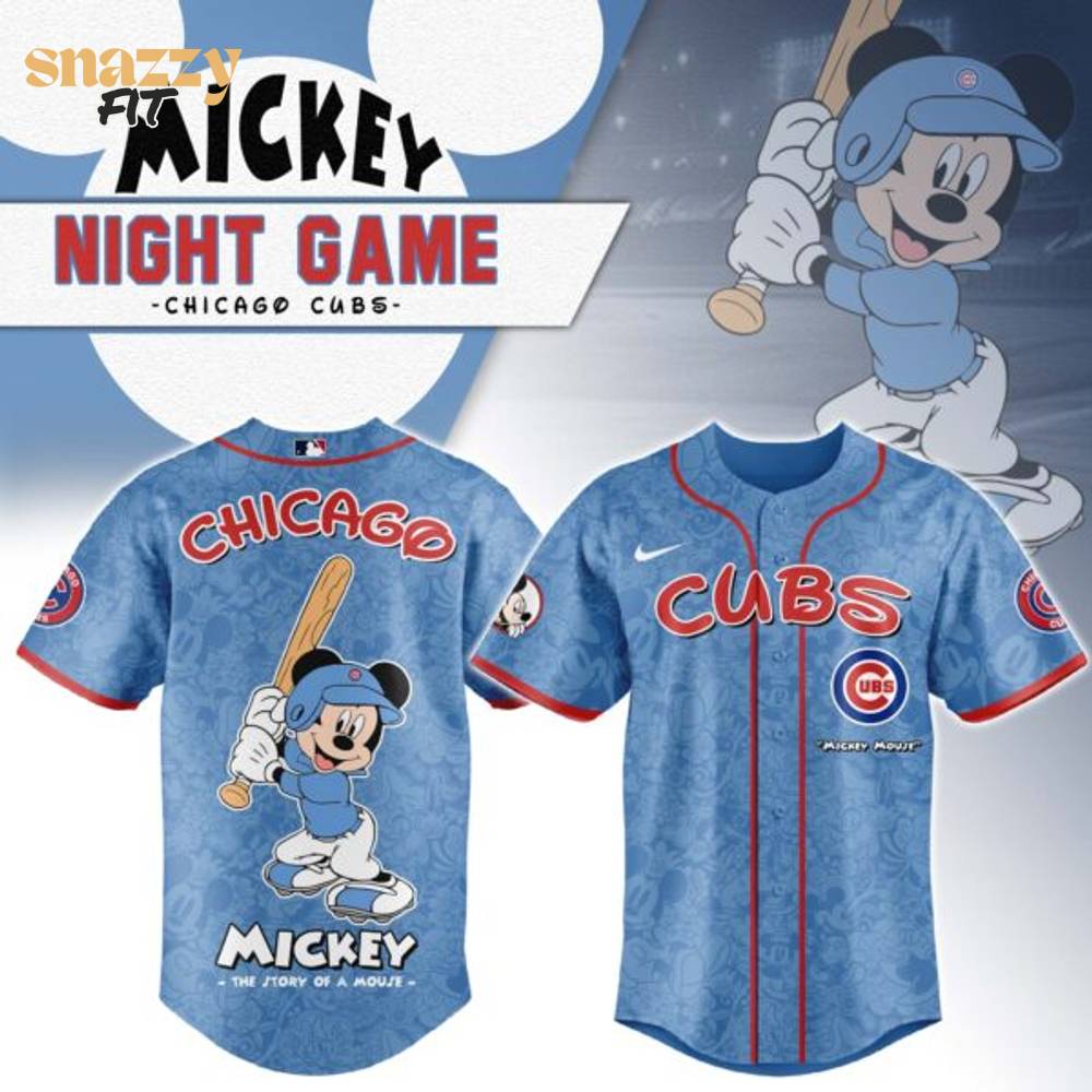 Chicago Cubs Mickey Mouse Night Game Jersey Chicago Cubs Mickey Mouse Night Game Jersey