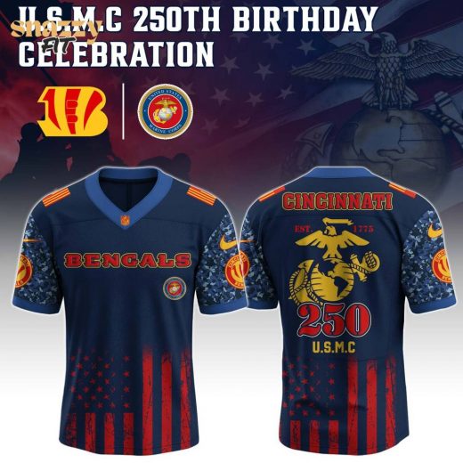 Cincinnati Bengals US U.S.M.C 250th Birthday Limited Edition Jersey