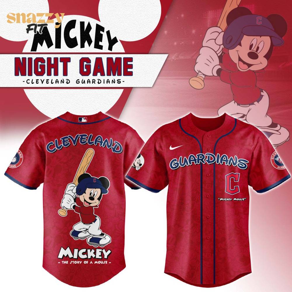 Cleveland Guardians Mickey Mouse Jersey Cleveland Guardians Mickey Mouse Jersey