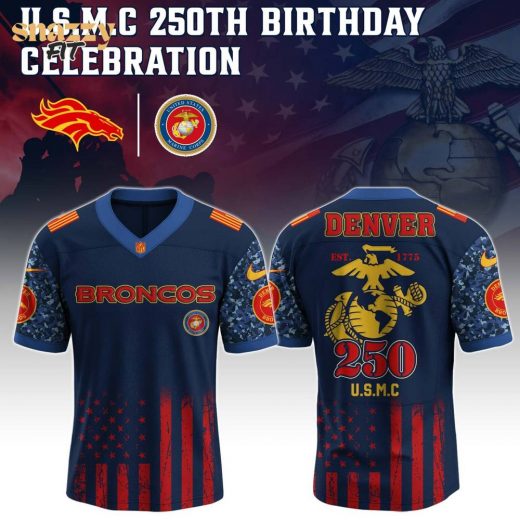 Denver Broncos US U.S.M.C 250th Birthday Limited Edition Jersey