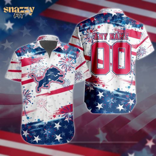 Detroit Lions Special Independence Day 4th Of July Hawaiian Shirt