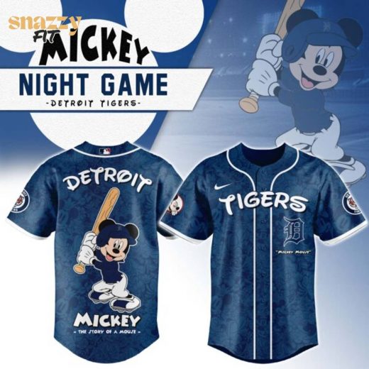 Detroit Tigers Mickey Mouse Night Game Jersey V2