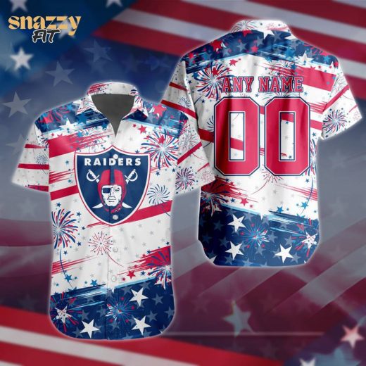 Las Vegas Raiders Special Independence Day 4th Of July Hawaiian Shirt