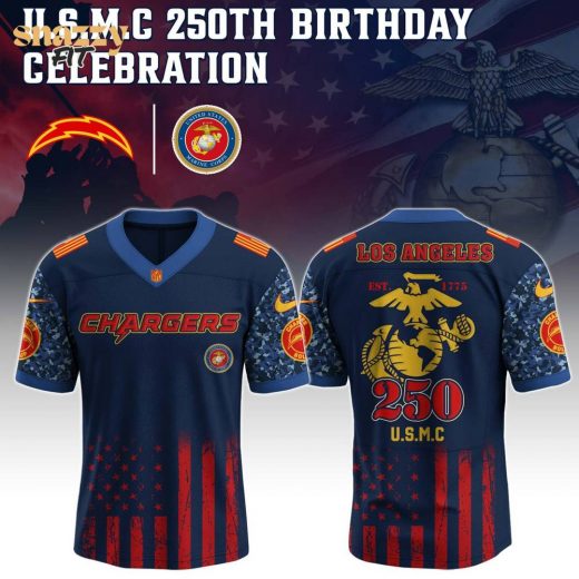 Los Angeles Chargers US U.S.M.C 250th Birthday Limited Edition Jersey