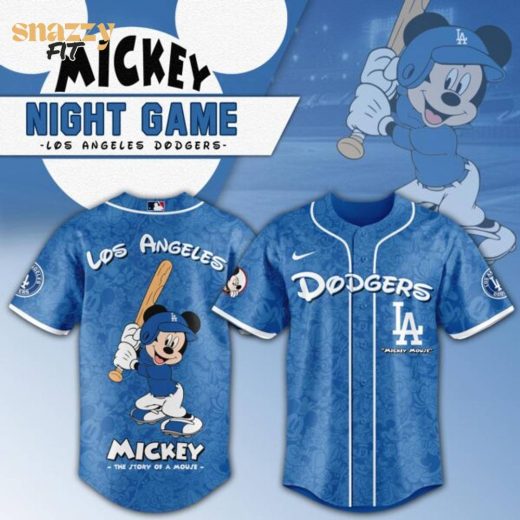 Los Angeles Dodgers Mickey Mouse Night Game Jersey V2