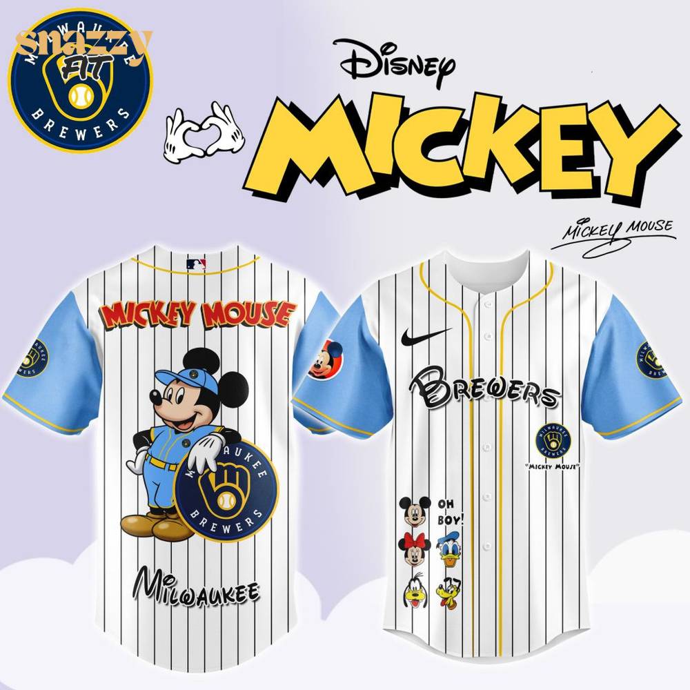 Milwaukee Brewers Mickey Mouse And Friends Jersey Milwaukee Brewers Mickey Mouse And Friends Jersey