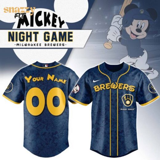 Milwaukee Brewers Mickey Mouse Night Game Jersey