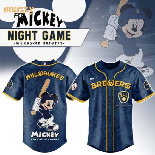 Milwaukee Brewers Mickey Mouse Night Game Jersey V2