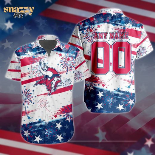 Minnesota Vikings Special Independence Day 4th Of July Hawaiian Shirt