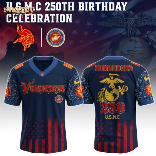 Minnesota Vikings US U.S.M.C 250th Birthday Limited Edition Jersey