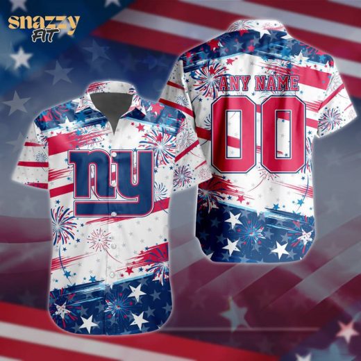 New York Giants Special Independence Day 4th Of July Hawaiian Shirt