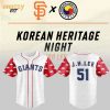 San Francisco Giants Korean Heritage Celebration Custom Name Jersey