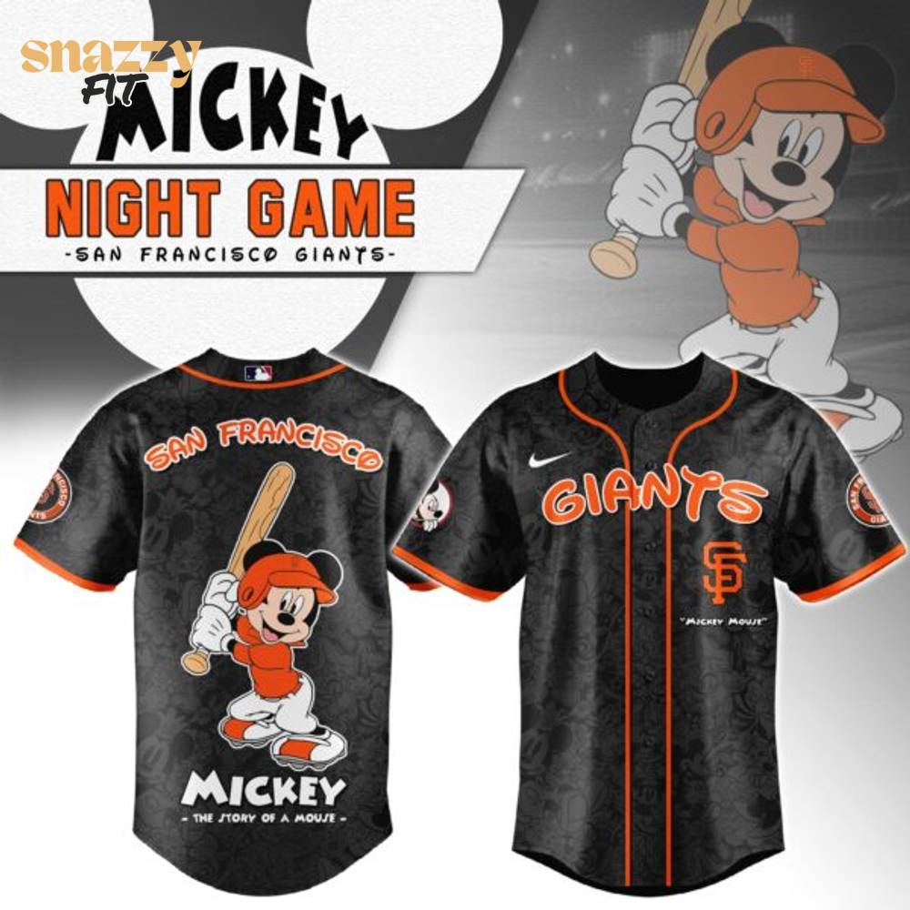 San Francisco Giants Mickey Mouse Night Game Jersey V2 San Francisco Giants Mickey Mouse Night Game Jersey V2