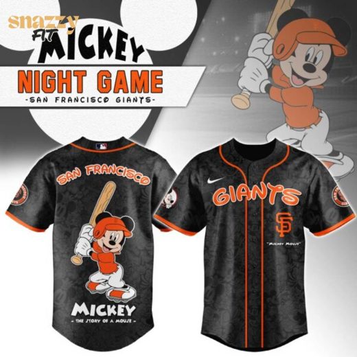San Francisco Giants Mickey Mouse Night Game Jersey V2