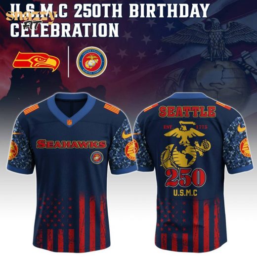 Seattle Seahawks US U.S.M.C 250th Birthday Limited Edition Jersey