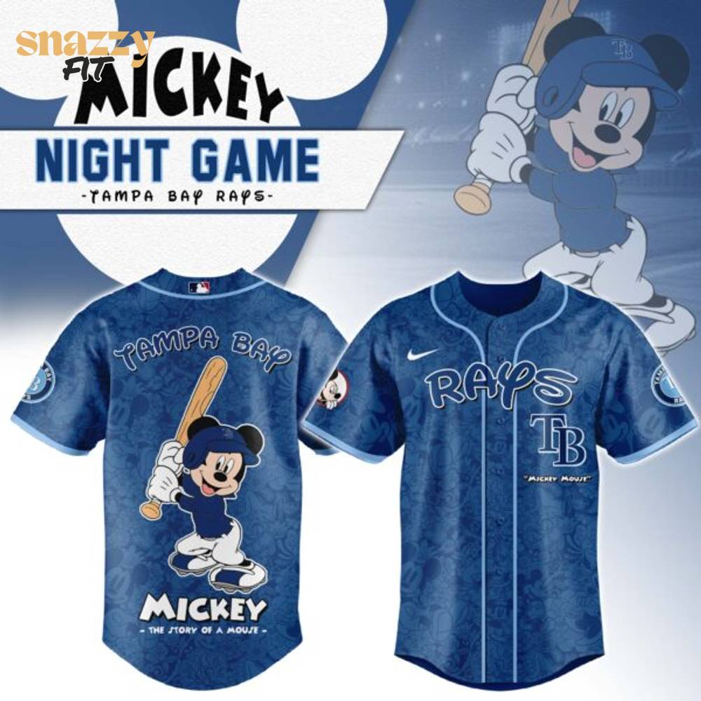 Tampa Bay Rays Mickey Mouse Night Game Jersey V2 Tampa Bay Rays Mickey Mouse Night Game Jersey V2
