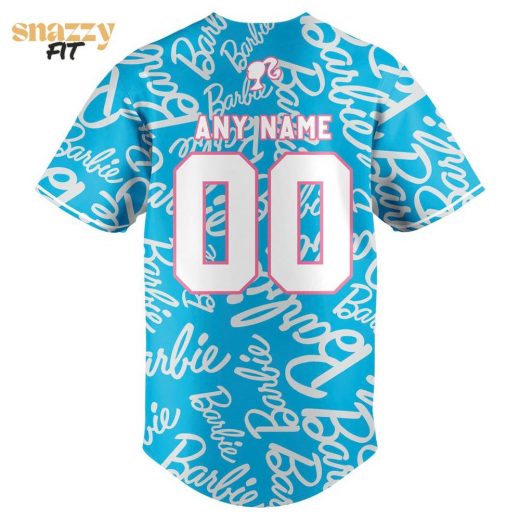Texas Rangers Barbie Night Game Custom Blue Jersey