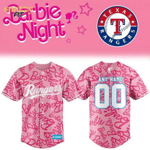 Texas Rangers Barbie Night Game Custom Pink Jersey