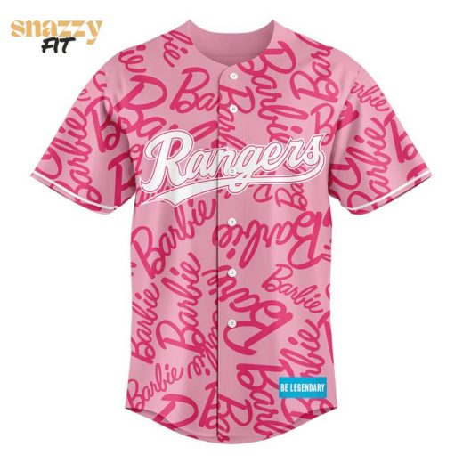 Texas Rangers Barbie Night Game Custom Pink Jersey