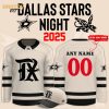 Texas Rangers Dallas Stars Night Hockey Black Jersey