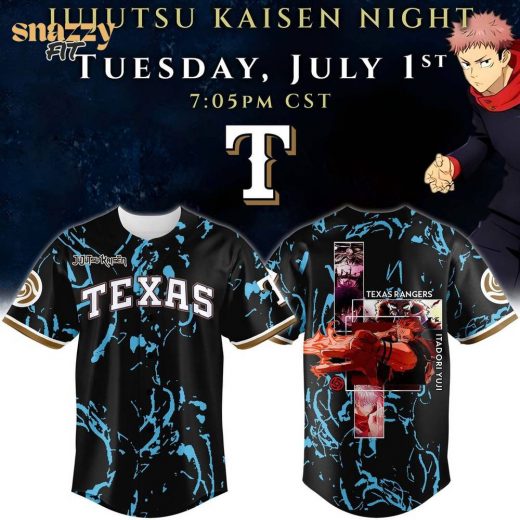 Texas Rangers Jujutsu Kaisen Night Limited Edition Jersey V2