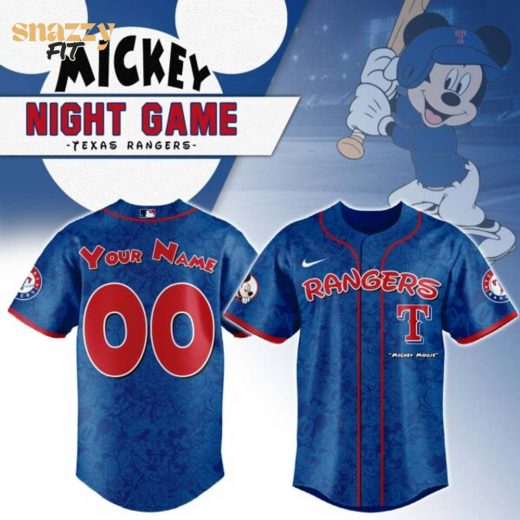 Texas Rangers Mickey Mouse Night Game Jersey