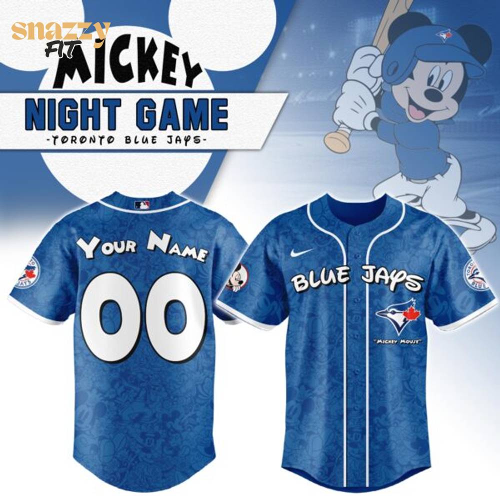 Toronto Blue Jays Mickey Mouse Night Game Jersey Toronto Blue Jays Mickey Mouse Night Game Jersey