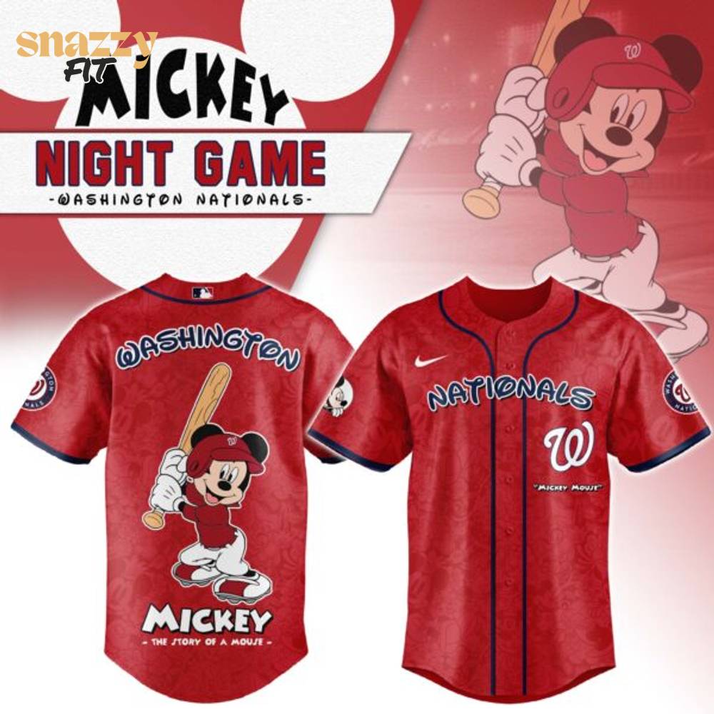Washington Nationals Mickey Mouse Night Game Jersey V2 Washington Nationals Mickey Mouse Night Game Jersey V2