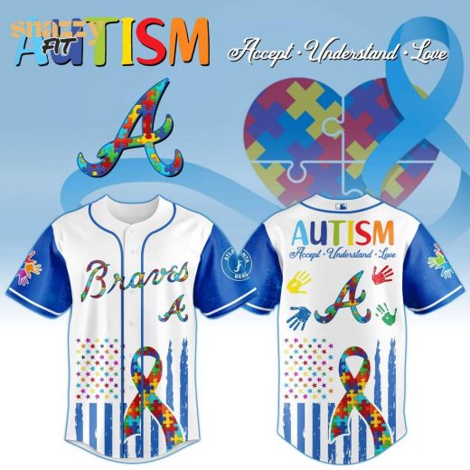 Atlanta Braves Special Autism Awareness Month Limited Edition Jersey