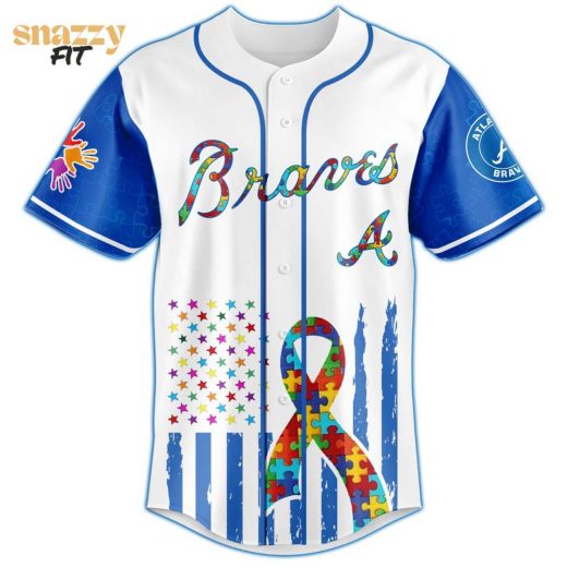 Atlanta Braves Special Autism Awareness Month Limited Edition Jersey