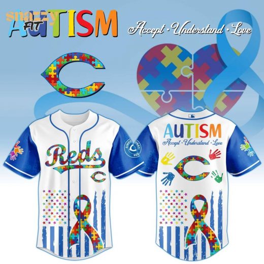 Cincinnati Reds Special Autism Awareness Month Limited Edition Jersey