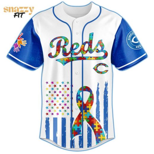 Cincinnati Reds Special Autism Awareness Month Limited Edition Jersey