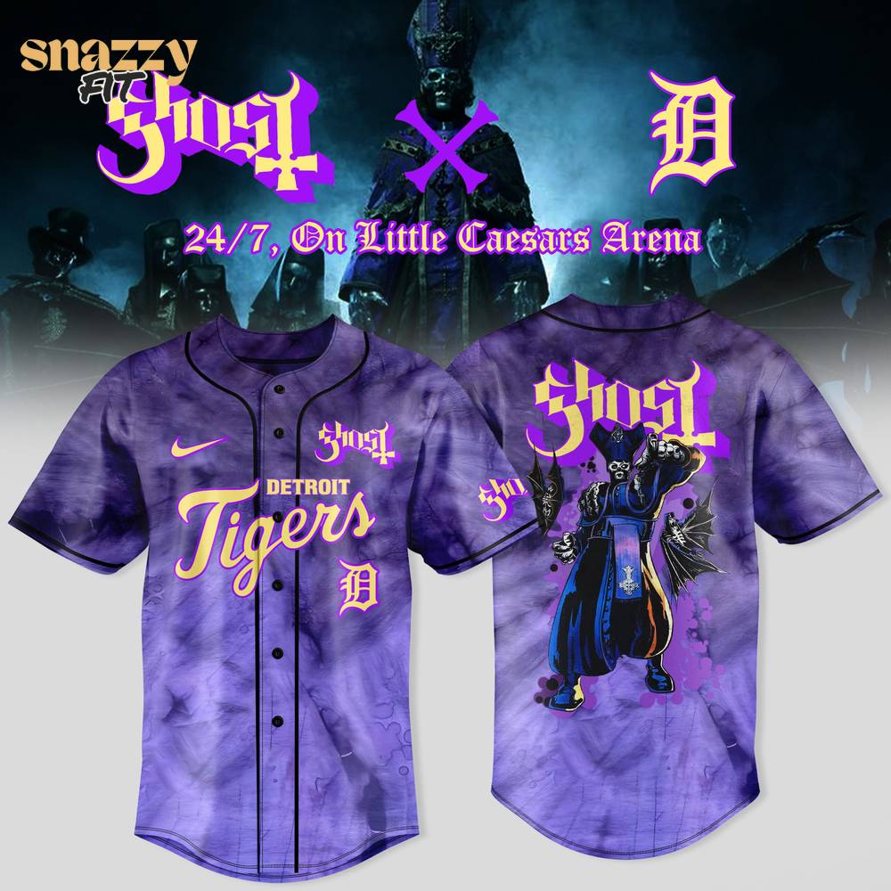 Detroit Tigers Ghost Band World Tour Jersey Detroit Tigers Ghost Band World Tour Jersey