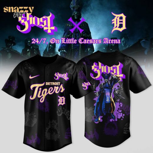 Detroit Tigers Ghost Band World Tour Jersey V2