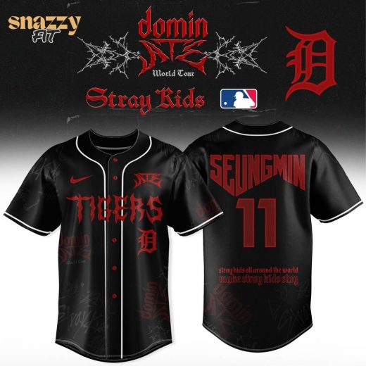 Detroit Tigers Stray Kids Dominate World Tour Jersey V8