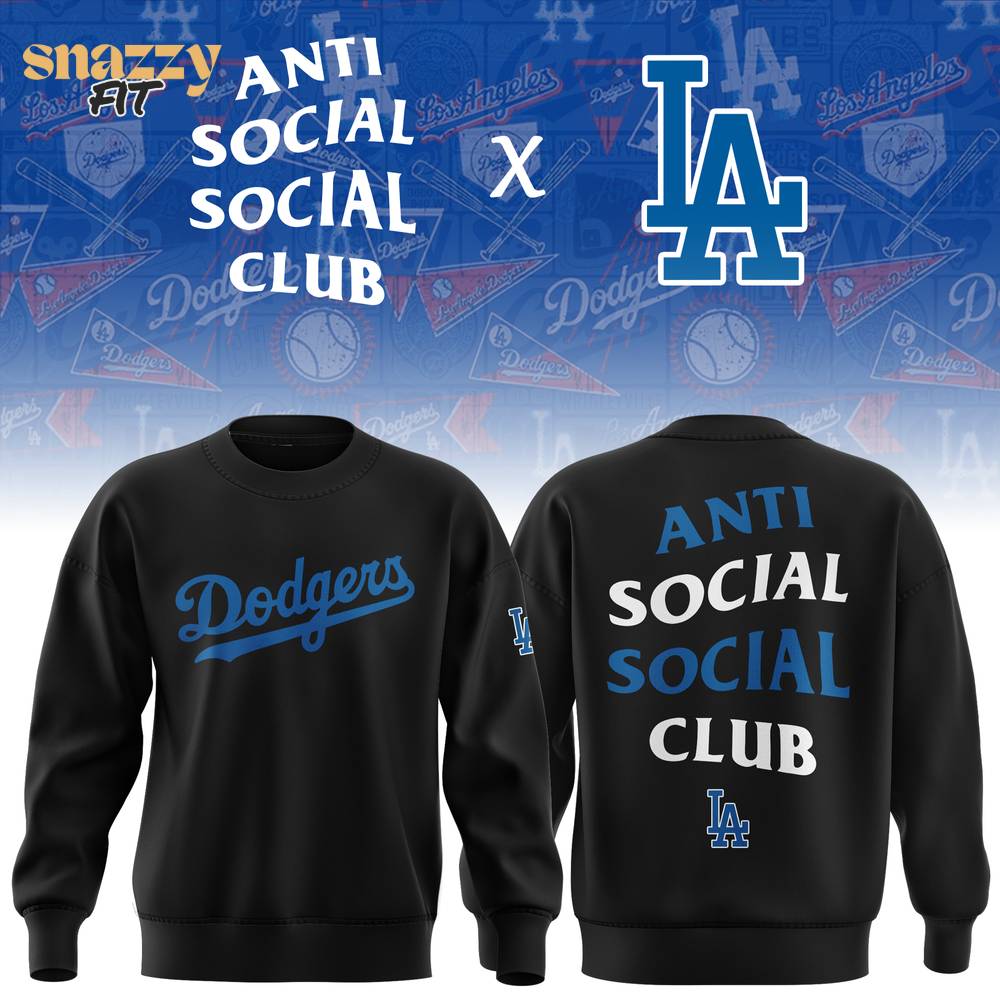 Los Angeles Dodgers AntiSocialSocialClub Sweatshirt 2025 Los Angeles Dodgers AntiSocialSocialClub Sweatshirt 2025