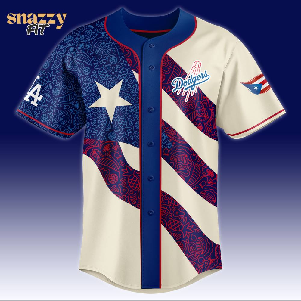 Los Angeles Dodgers Puerto Rican Heritage Jersey 2025 V2 Los Angeles Dodgers Puerto Rican Heritage Jersey 2025 V2