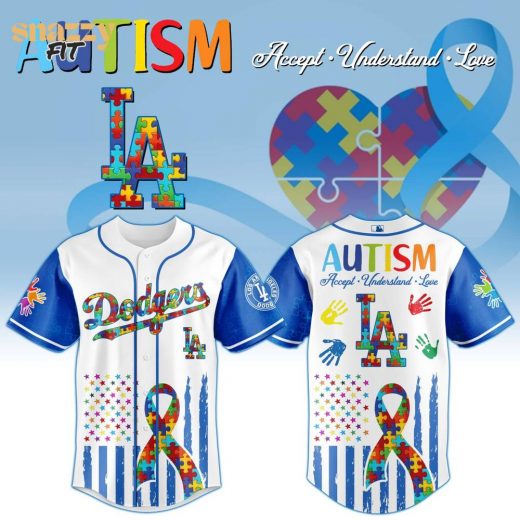 Los Angeles Dodgers Special Autism Awareness Month Limited Edition Jersey