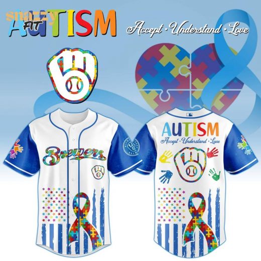 Milwaukee Brewers Special Autism Awareness Month Limited Edition Jersey