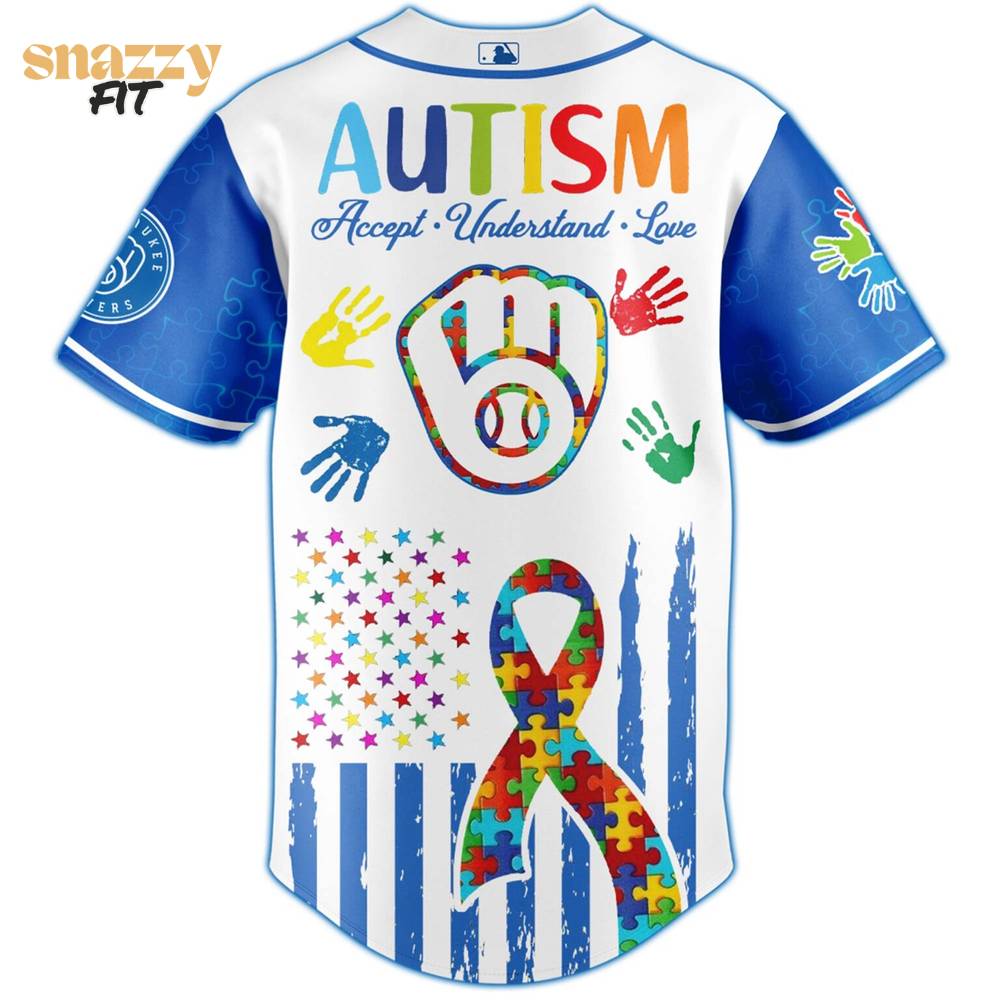 Milwaukee Brewers Special Autism Awareness Month Limited Edition Jersey Milwaukee Brewers Special Autism Awareness Month Limited Edition Jersey