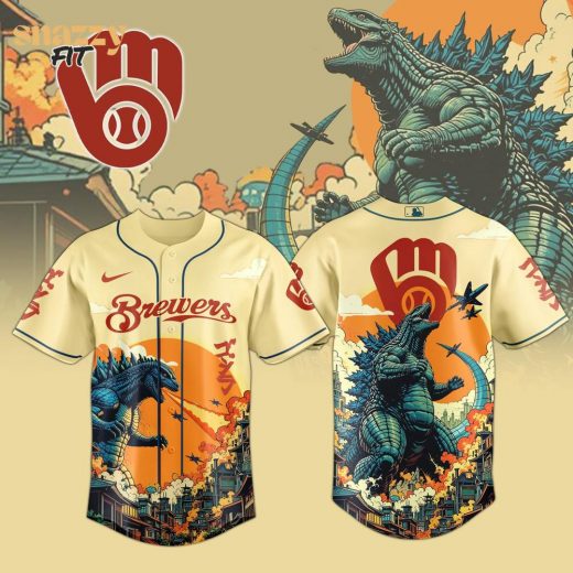 Milwaukee Brewers Special Godzilla Limited Edition Jersey