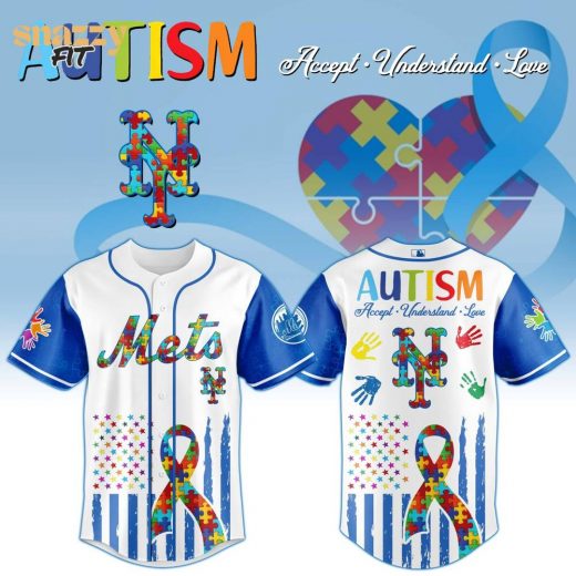 New York Mets Special Autism Awareness Month Limited Edition Jersey