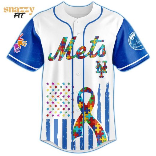 New York Mets Special Autism Awareness Month Limited Edition Jersey