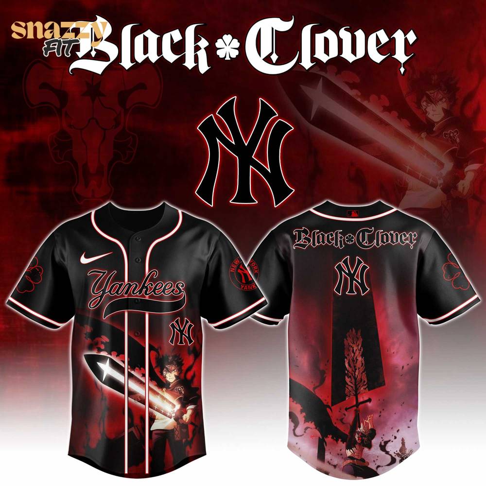 New York Yankees Black Clover Edition Jersey 2025 New York Yankees Black Clover Edition Jersey 2025