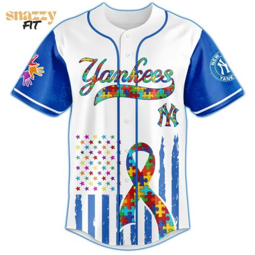 New York Yankees Special Autism Awareness Month Limited Edition Jersey